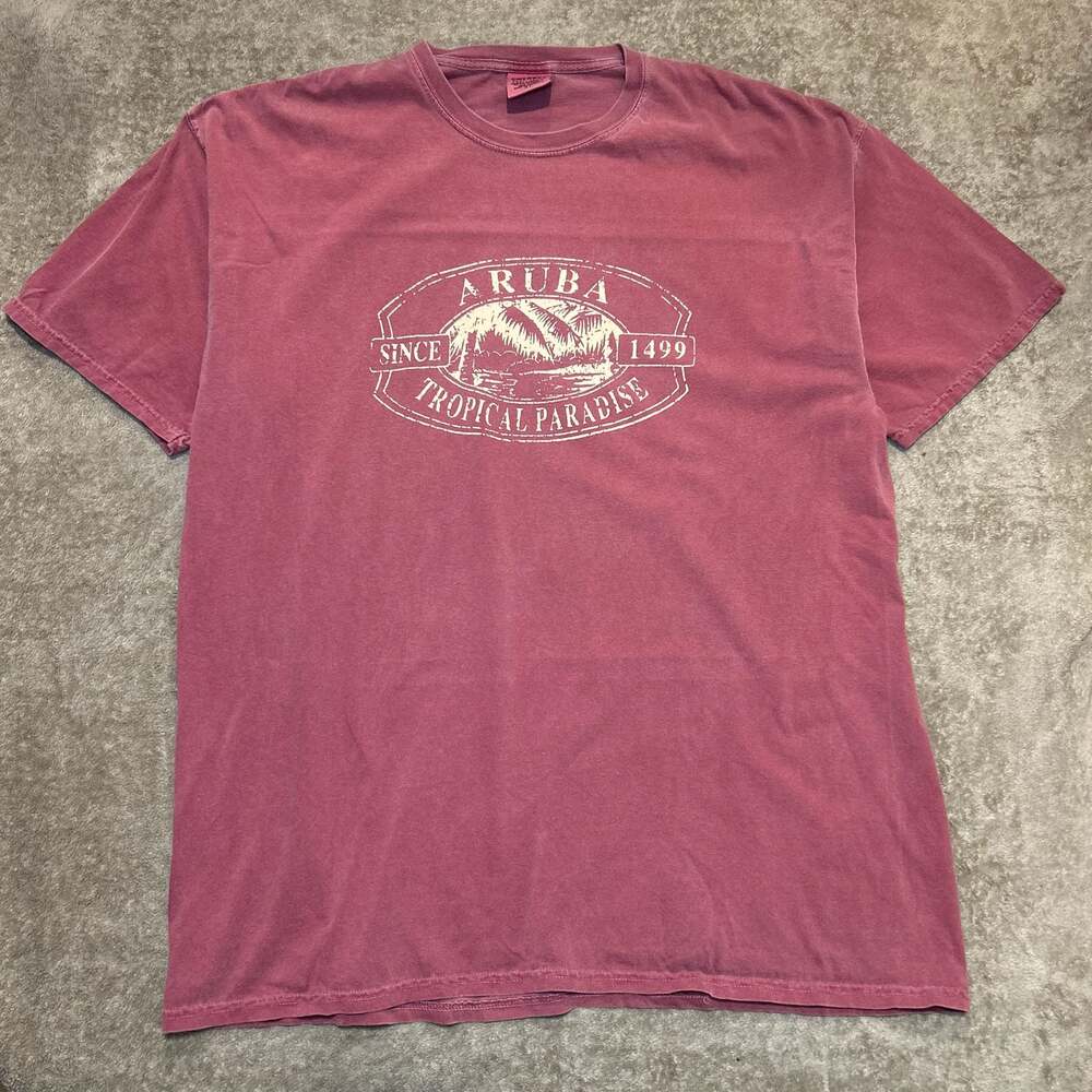 Comfort Colors Aruba Tropical Paradise Brick Red T-Shirt, Size XL